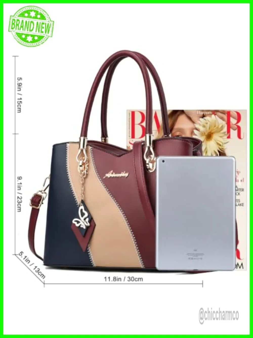 Women's Satchel Handbag Synthetic Leather Tote Crossbody Shoulder Bag